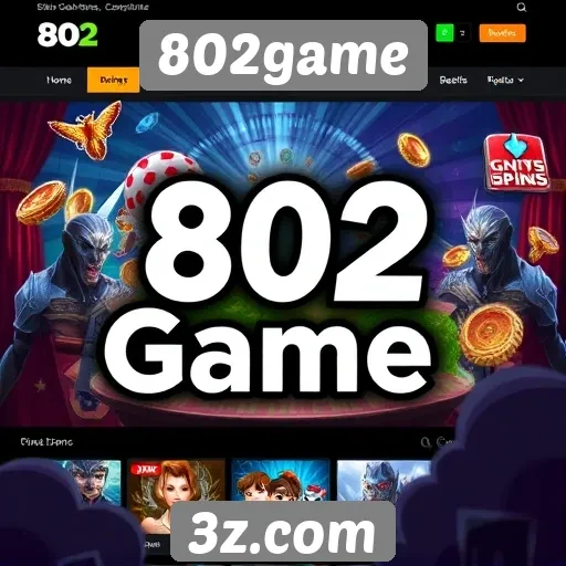 Acessibilidade e interface do site 802game